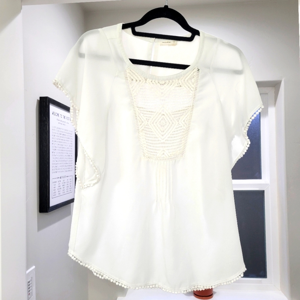 Sheer white blouse